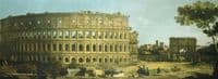 Rome:  View of the Colosseum and the Arch of Constantine