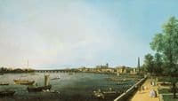 London: The Thames from Somerset House Terrace towards Westminster