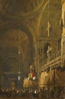 Venice: The Interior of San Marco by Night