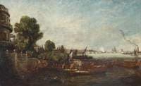 The Embarkation of George IV from Whitehall:  The Opening of Waterloo Bridge, 1817
