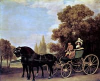A Gentleman Driving a Lady in a Phaeton
