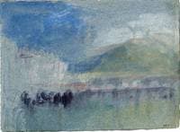Rouen, The Bridge of Boats and the Stone Bridge, with Montagne Ste-Catherine Beyond