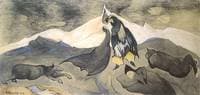 Kiss of the Mongol prince in an ice desert