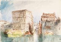 Venice, The Palazzo Grimani and the Palazzo Cavalli on the Grand Canal, with the Rio San Luca