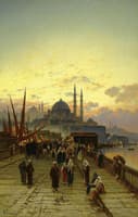 The Galata Bridge, Constantinople