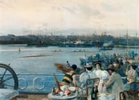 Regatas en el puerto de Barcelona