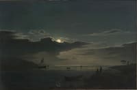 Coastal Landscape in Moonlight