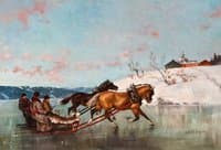 Speeding on ice with two sleds