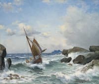 Sailing in the narrow strait