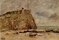 Étretat, Beached Boats and the Cliff of Aval