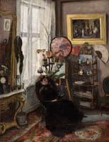 Interior with a seated woman