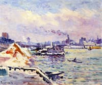 The River in Winter, Quai de Javel (study)