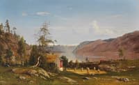 Fjord landscape with haystacks