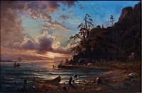 Marine Scene at Sunset