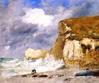 Étretat: the Amont Cliff in November