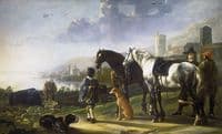 A Page with Two Horses