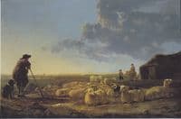 Flock of Sheep at Pasture