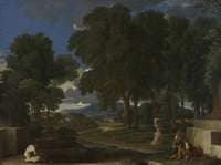 Landscape with a Man Washing his Feet at a Fountain