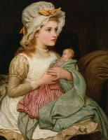 A Young Girl with her Doll