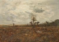 Autumn Landscape with Deer