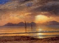 Sunset over a Mountain Lake