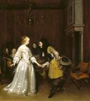 An Officer Making his Bow to a Courtesan