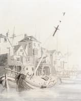 A Boat Anchored in a Harbour