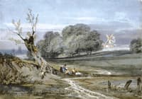 Landscape with Mill, Durham Cathedral in the Background