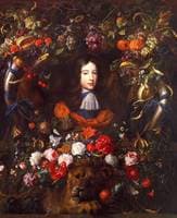 Flower Garland with Portrait of William III of Orange, Aged 10