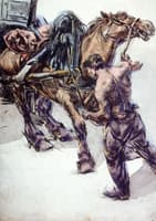 Man Backing up a Horse
