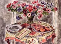 Still Life with Vase of Anemones and Le Provençal