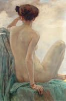 Sitting Nude From The Back