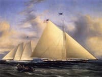 The Sloop 'Maria' Racing the Schooner Yacht 'America', May 1851