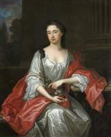Portrait of a Lady Holding Flowers