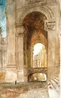 Part of the Façade of St Peter's, Rome, with the Arco delle Campane