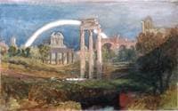 Rome, View of the Forum with a Rainbow