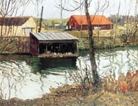 Boathouse on a Canal, Pennsylvania