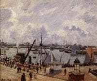 L’avant-port du Havre – matin, soleil; Marée montant