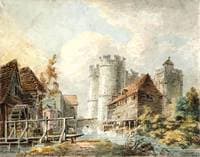 Canterbury, The West Gate, from the River Stour