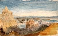 Rome, View from the Janiculum Hill, with the Villa Aurelia, Fontana dell'Acqua Paola and San Pietro