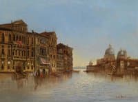 Scene of Venice with a View of the Santa Maria della Salute