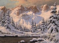 Winter Landscape at Sunset