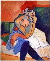 Woman in blue