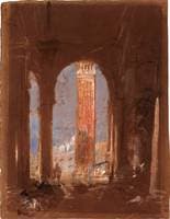 Venice, the Campanile and San Marco, from the Atrio of the Palazzo Reale