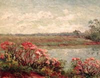 Landscape with Pink Blossoms