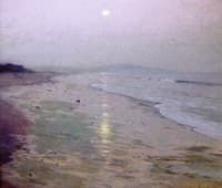 Moonrise Over the Beach