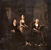 Three Ladies in a Grand Interior