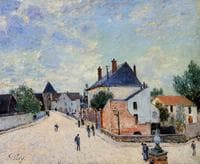 Street in Moret(Porte de Bourgogne from across the Bridge)