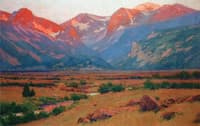 Sunrise on the Mountains at the Head of Moraine Park, Near Estes Park