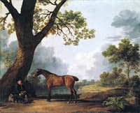 The 3rd Duke of Dorset's Hunter with a Groom and a Dog